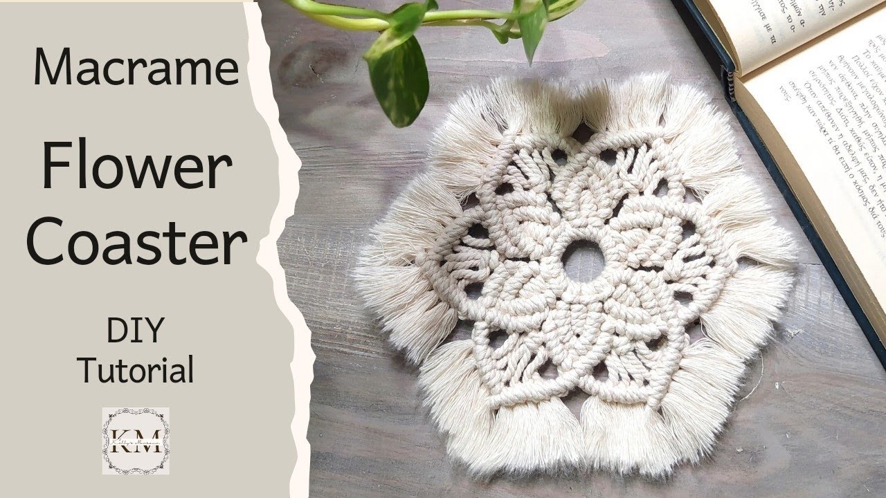 DIY Macrame Coaster Tutorial - Beginner Macrame