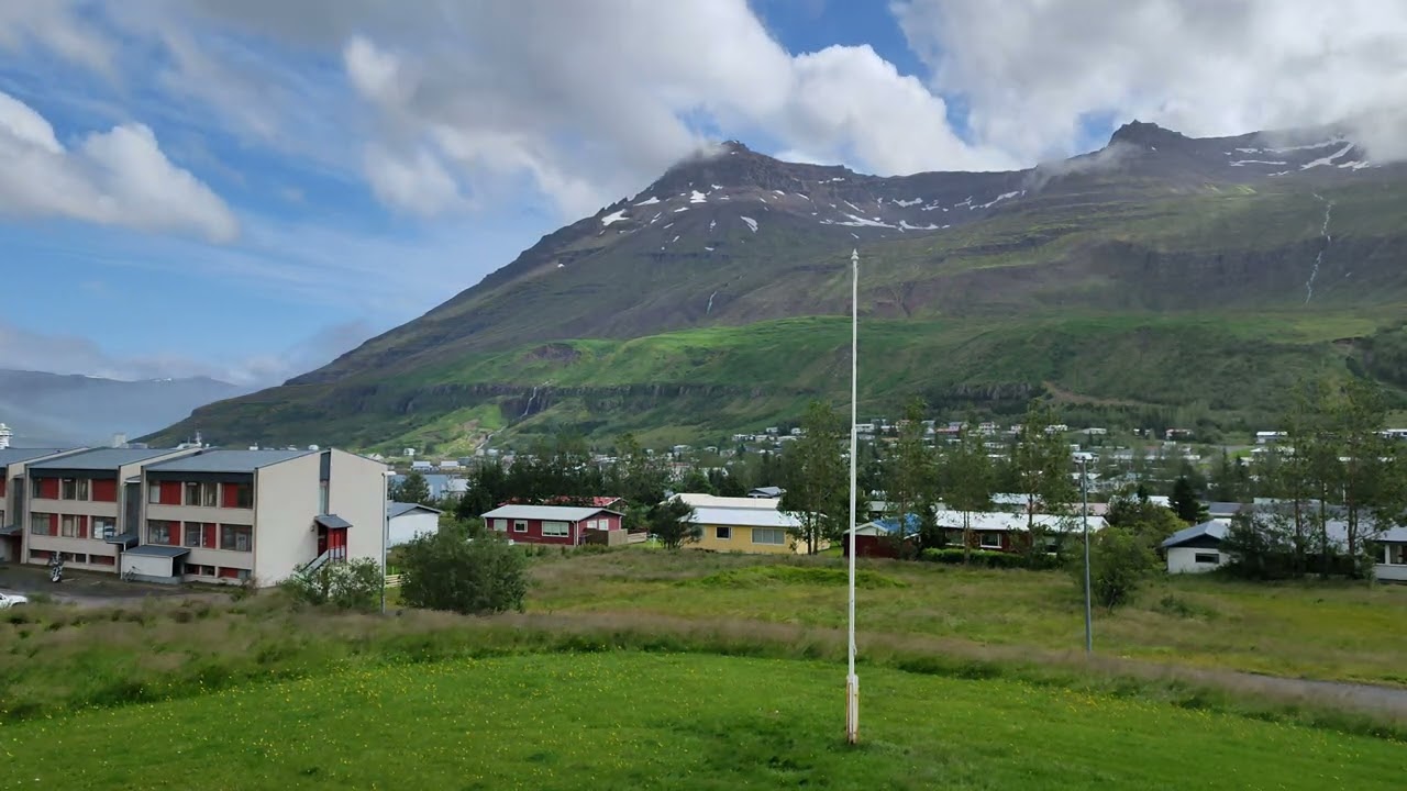 Sey&eth;isfj&ouml;r&eth;ur time-lapse in overcast weather summer 2024