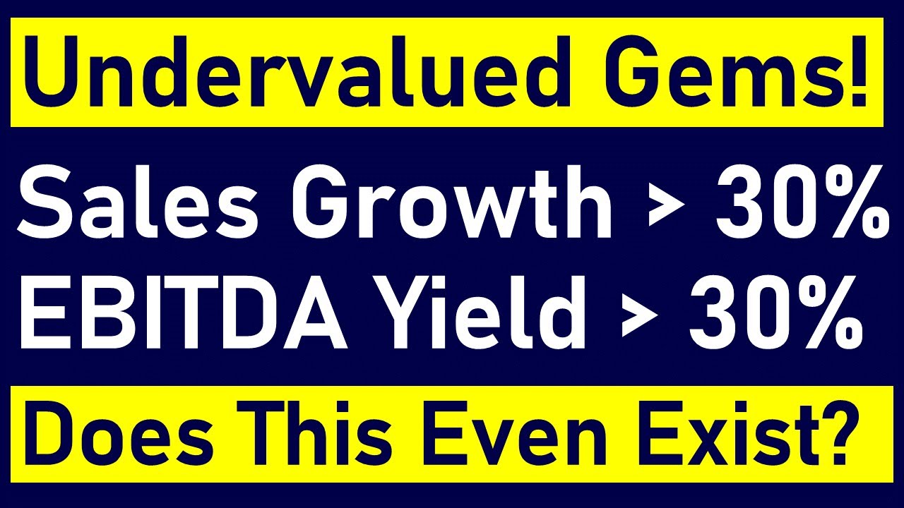Only 1 Undervalued Stock Fits This Criteria.. Why Sales Growth Is Superior To EBITDA Yield (Opinion)