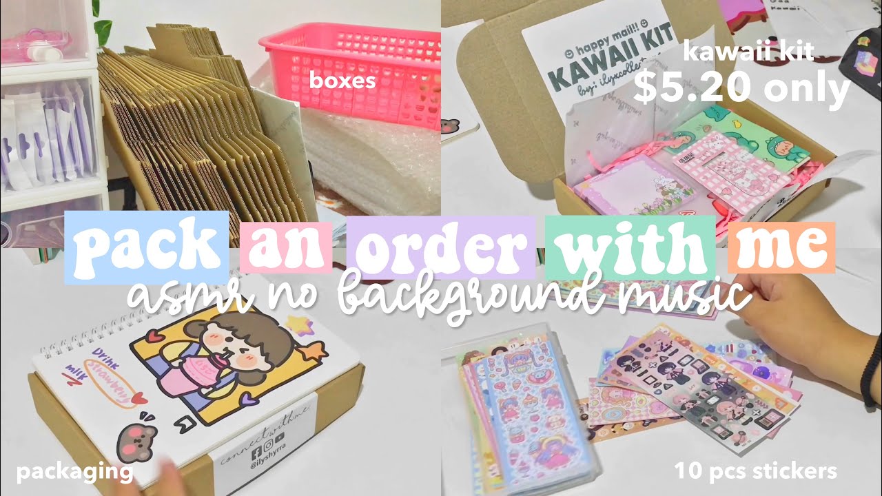 pack an order with me ASMR | tiktok shop & shopee orders | no music ✨