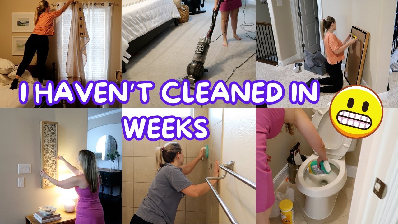 I HAVEN'T CLEANED IN WEEKS 🫣😬| CLEANING THROUGH A TOUGH TIME!