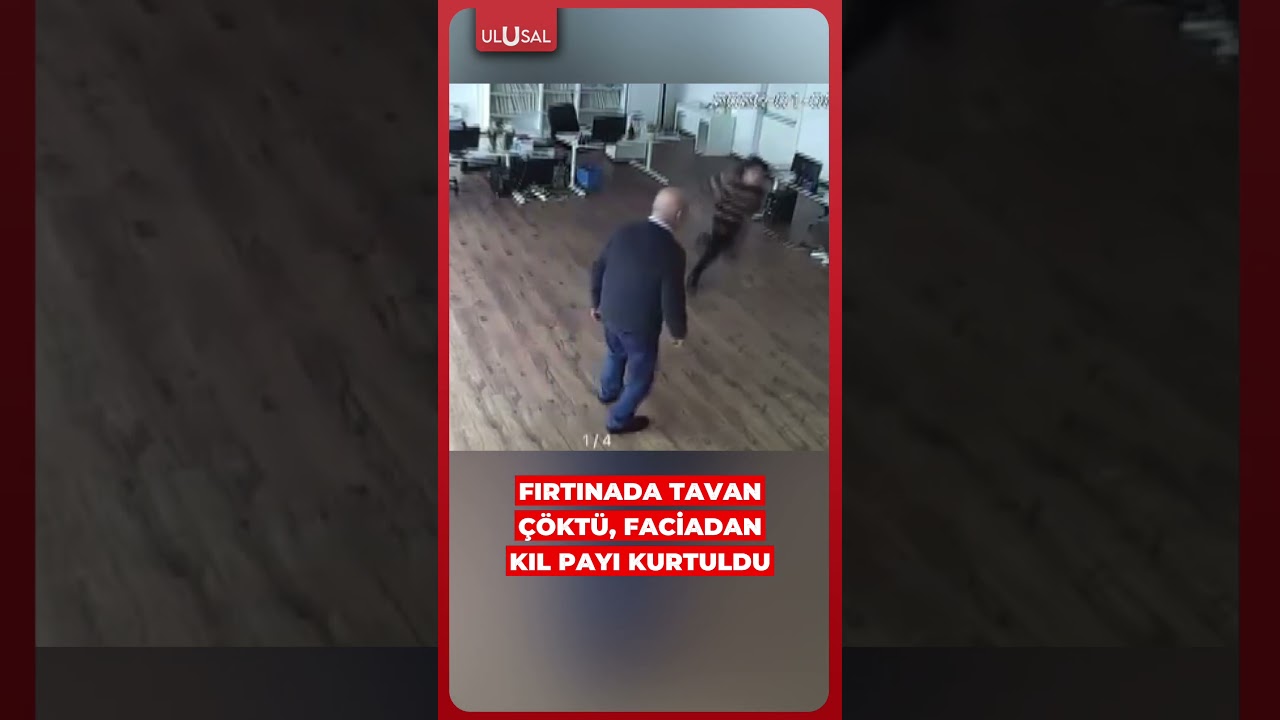 Bursa'da fırtınada bir plazanın &ccedil;&ouml;ken tavanı az kalsın faciaya neden olacaktı #shorts #bursa