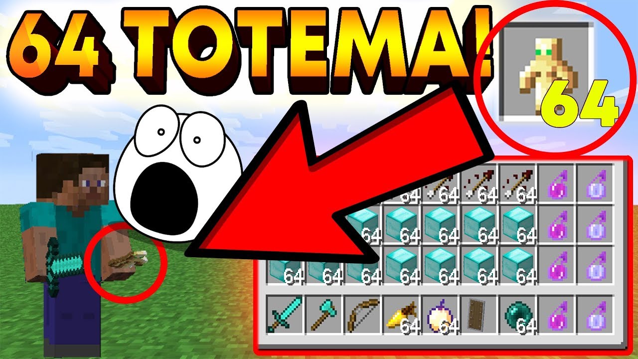 64 ТОТЕМА ПРОТИВ АЛМАЗНИКОВ ! ГРИФЕР - ШОУ СТАК ТОТЕМОВ В МАЙНКРАФТ