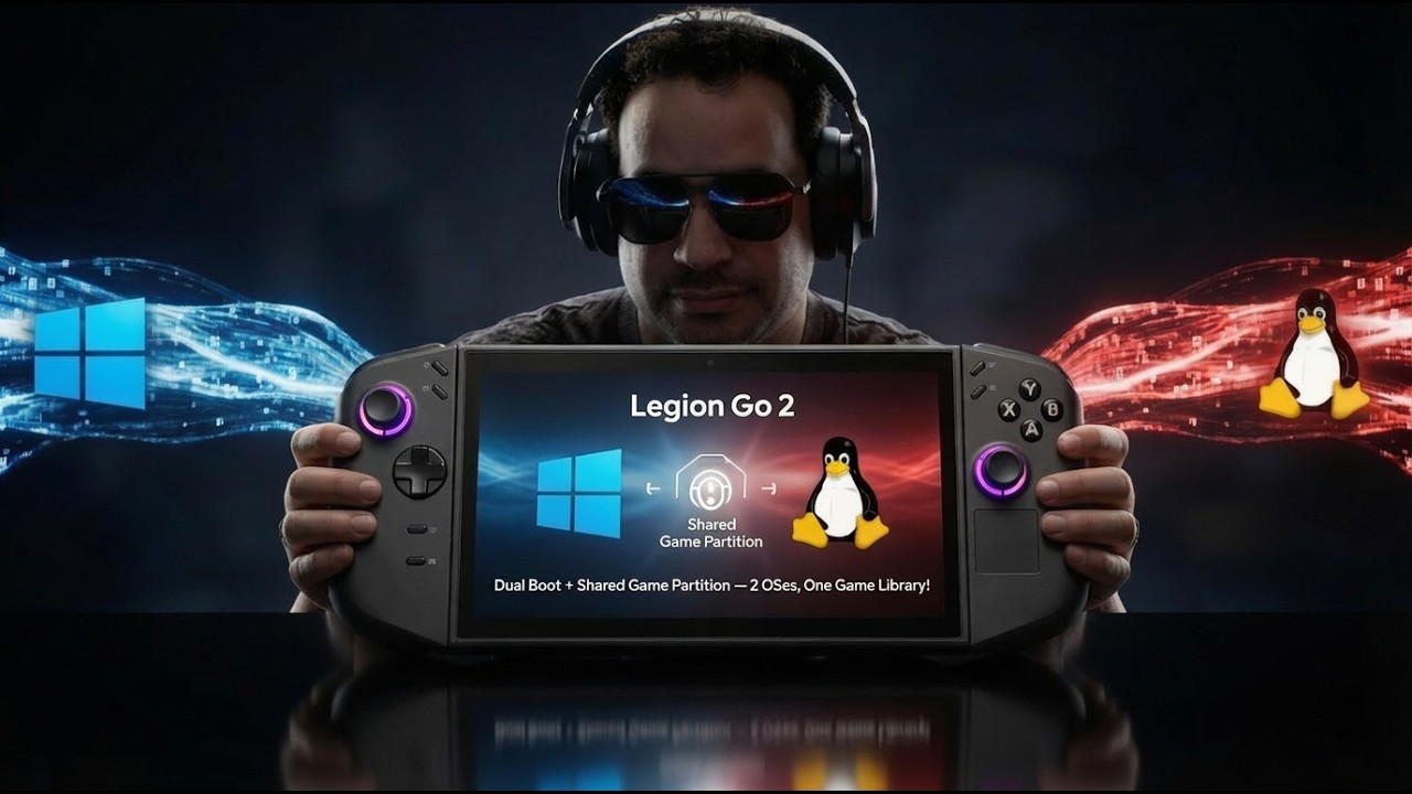 Legion Go 2 Dual Boot + Shared Game Partition — 2 OSes, One Game Library! 🎮🔁✨