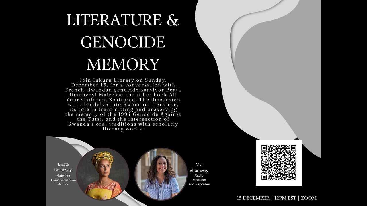 Literature and Genocide Memory, A conversation with Beata Umubyeyi | Rwanda | Memory