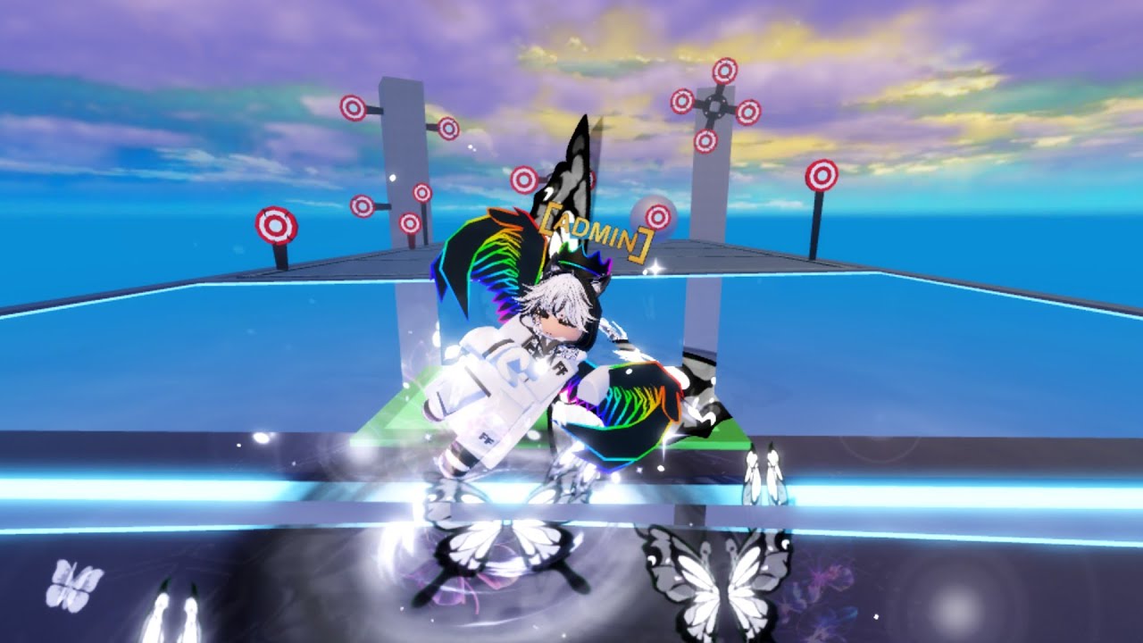 Trying the dual reborn wings blade/bow after spending $5,647,931 on it in (roblox)blade ball.