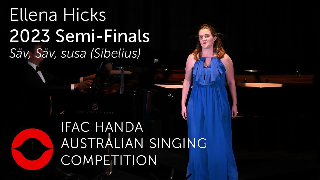 2023: Ellena Hicks , mezzo soprano. Semi-Finals Concert, second performance (Sibelius)