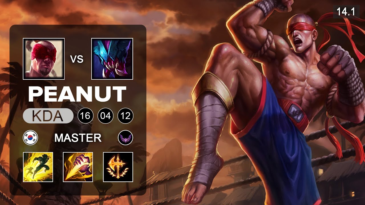 Peanut Lee Sin vs Rek'Sai Jungle - KR Master - Patch 14.1 Season 14