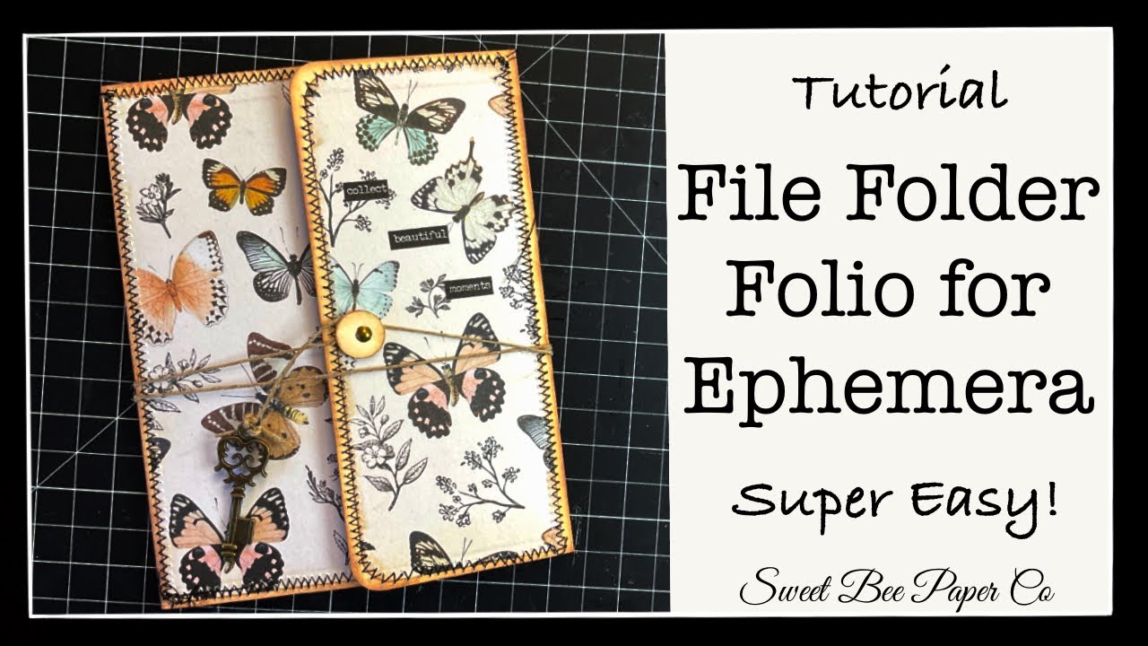 Birthday Giveaway & Tutorial: How to make a File Folder Folio for Ephemera with Scrapbook Paper