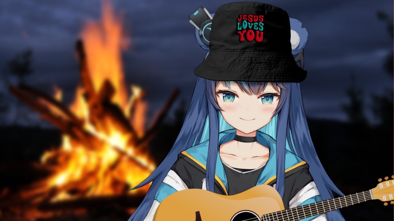 Blue Bear Comfy Guitar Campfire (Kumbaya (Not actually))