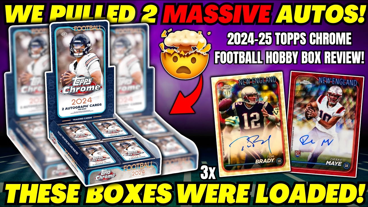 *MASSIVE ROOKIE AUTO PULLS!🚨 2024 TOPPS CHROME FOOTBALL HOBBY BOX REVIEW!🏈
