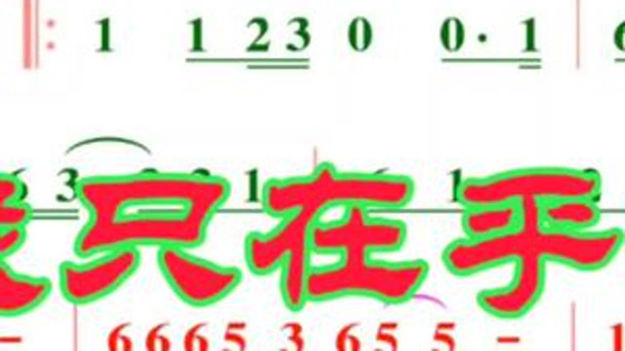 DJ版《我只在乎你》G动态彩谱伴奏#