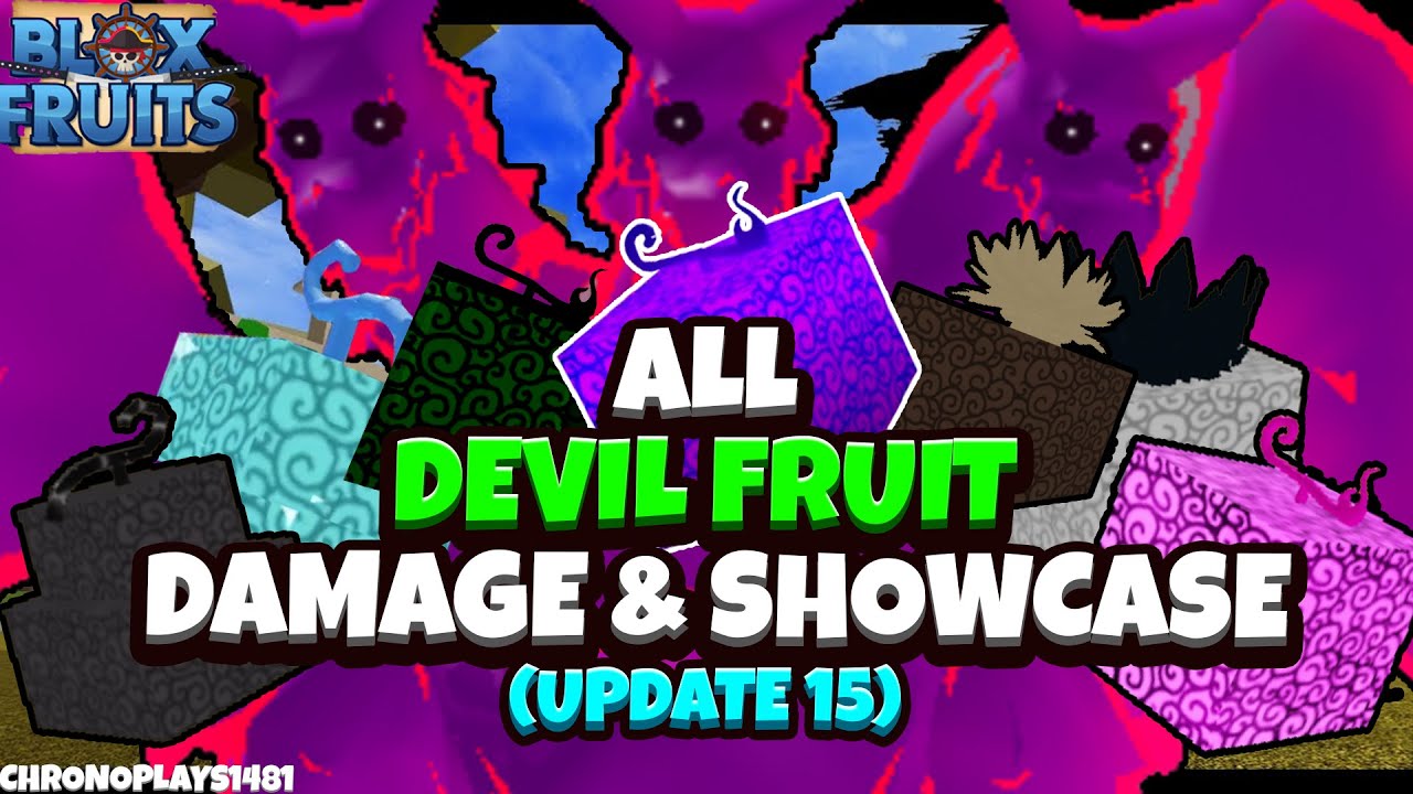 All Devil Fruit Damage and Showcase on A 25Mil Player [Update 15] - Blox Fruits [Roblox]