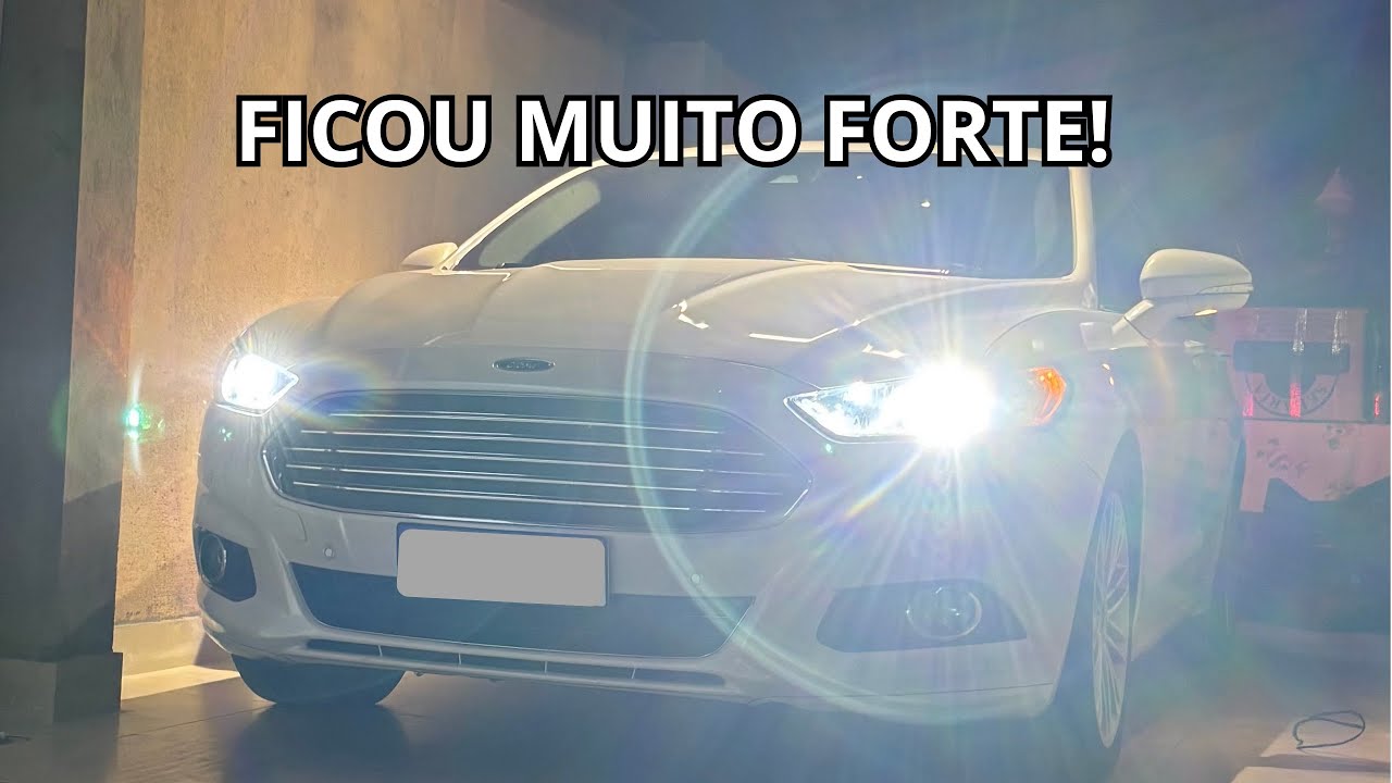 L&acirc;mpadas K5C Plus no Ford Fusion - Antes x Depois