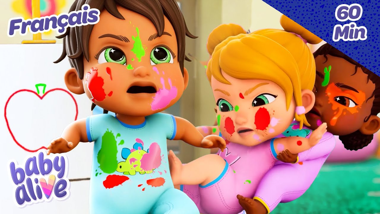 Désastre de la Peinture 🎨🖌️😡 | Vidéos pour bébés | Baby Alive Français ⭐️ Dessin Animé Pour Bébé