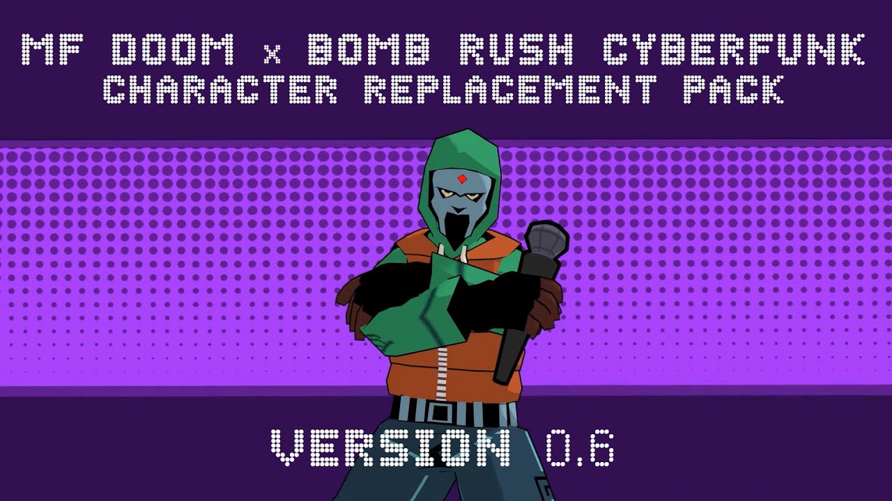 Bomb Rush Cyberfunk: MF DOOM Character Replacement Pack (Version 0.6) - Announcement Trailer
