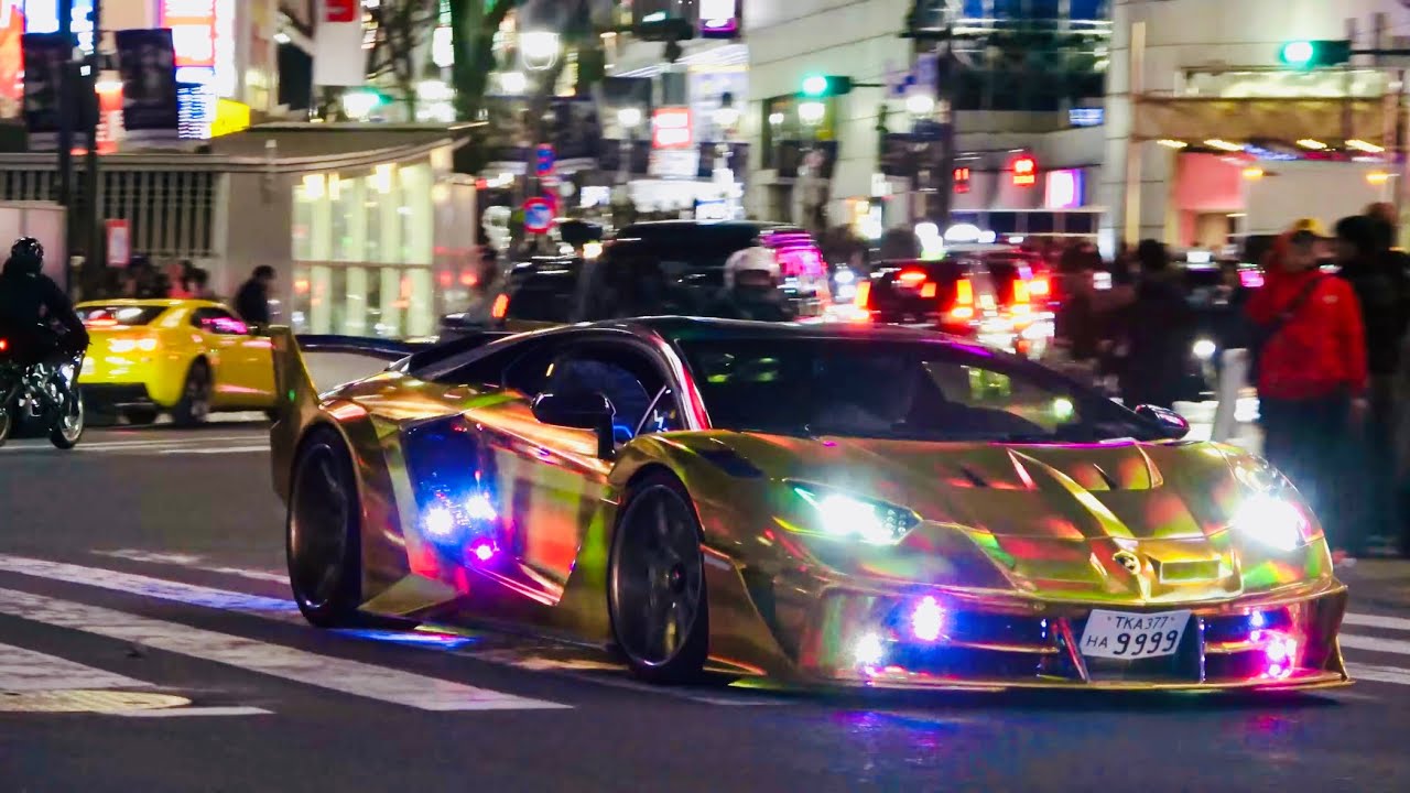 【諸星一家】渋谷を制する爆音スーパーカー ランボルギーニサウンド / Lamborghini Electrical Parade!!