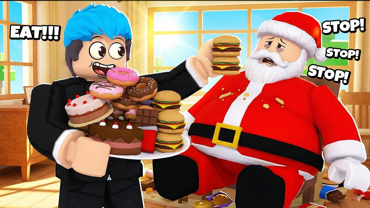 NAG KA DIABETES SA SOBRANG TABA | Roblox | Make Santa Fat to Save Christmas