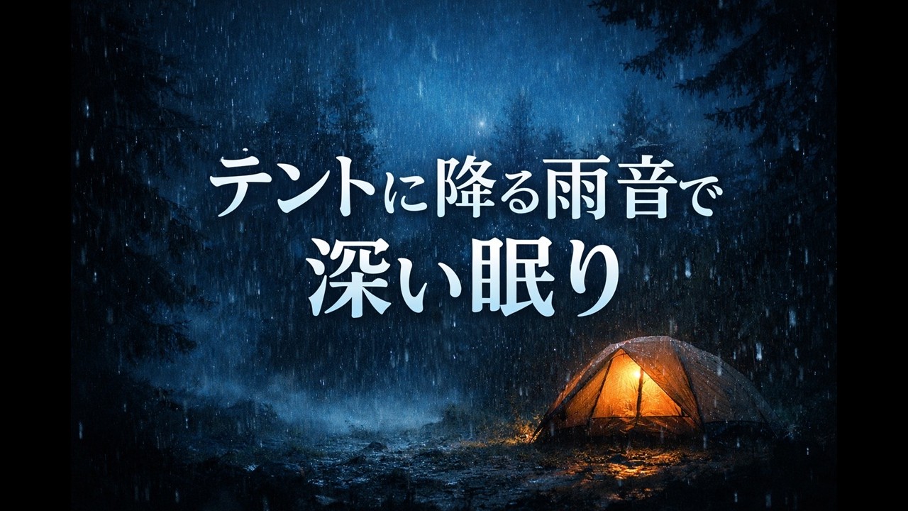 【テントに降る雨音で深い眠り】深い眠りの音_Deep Sleep Sounds 8