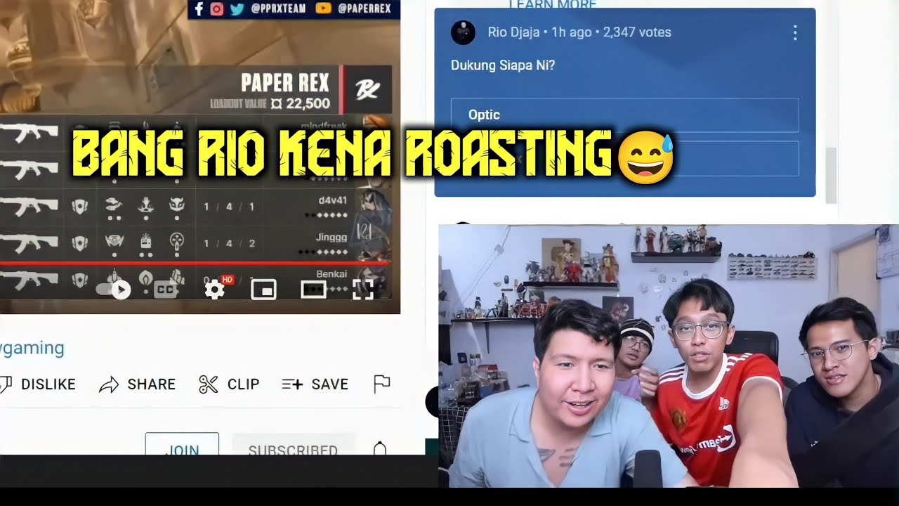 bang windah and Geng jaya esport roasting bang Rio Djaja 😂