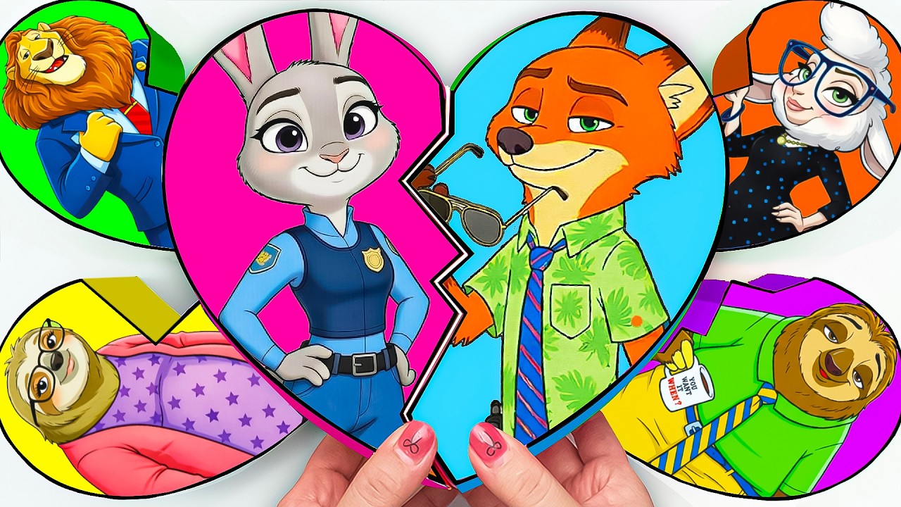 💖Paper DIY💖 What’s Inside the ZOOTOPIA 2 Heart Box? JUDY HOPPS x NICK WILDE Blind Box Unboxing ASMR