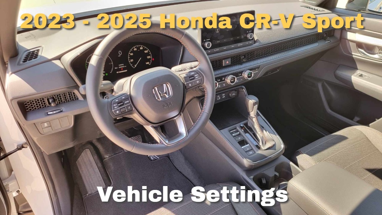 Настройки гибридного автомобиля Honda CR-V Sport 2023 2024 2025 годов