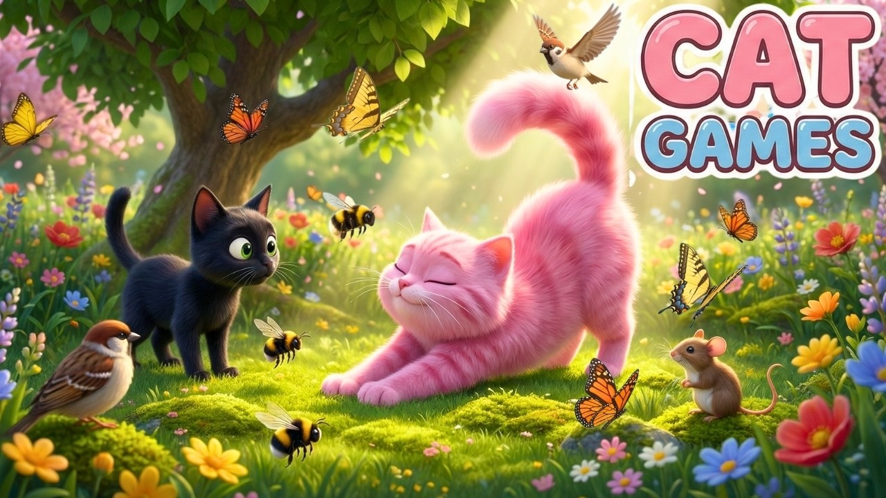 🐭Kitty Wonderland: Lunar New Year Special🐾Birds & Squirrels🐭Interactive 4K Cat Games for Indoor Cats