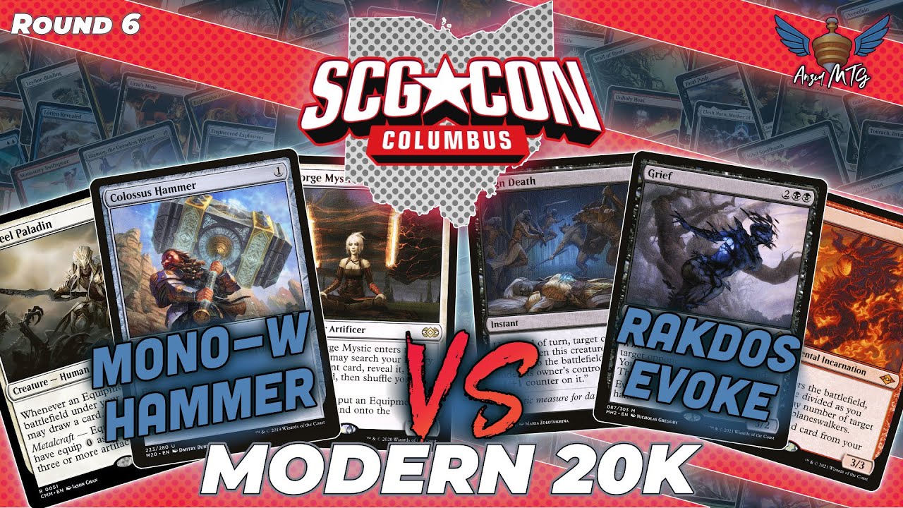MTG Modern | Mono-White Hammer vs Rakdos Evoke | SCGCON Columbus Modern 20k | Round 6