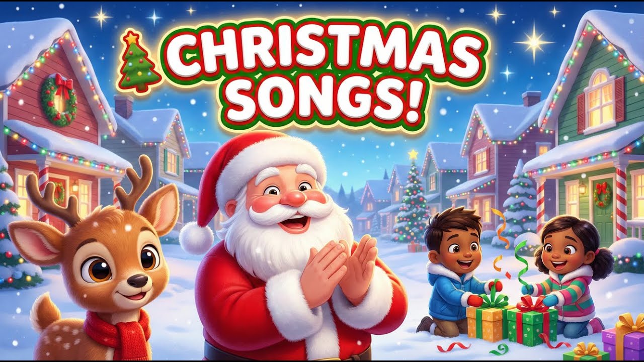 Christmas Songs for Kids 🎄 Jingle Jolly & Fun Holiday Music