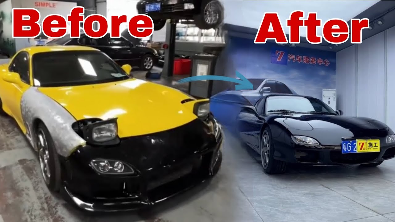 Полная реставрация Mazda RX 7 #автосервисцентр