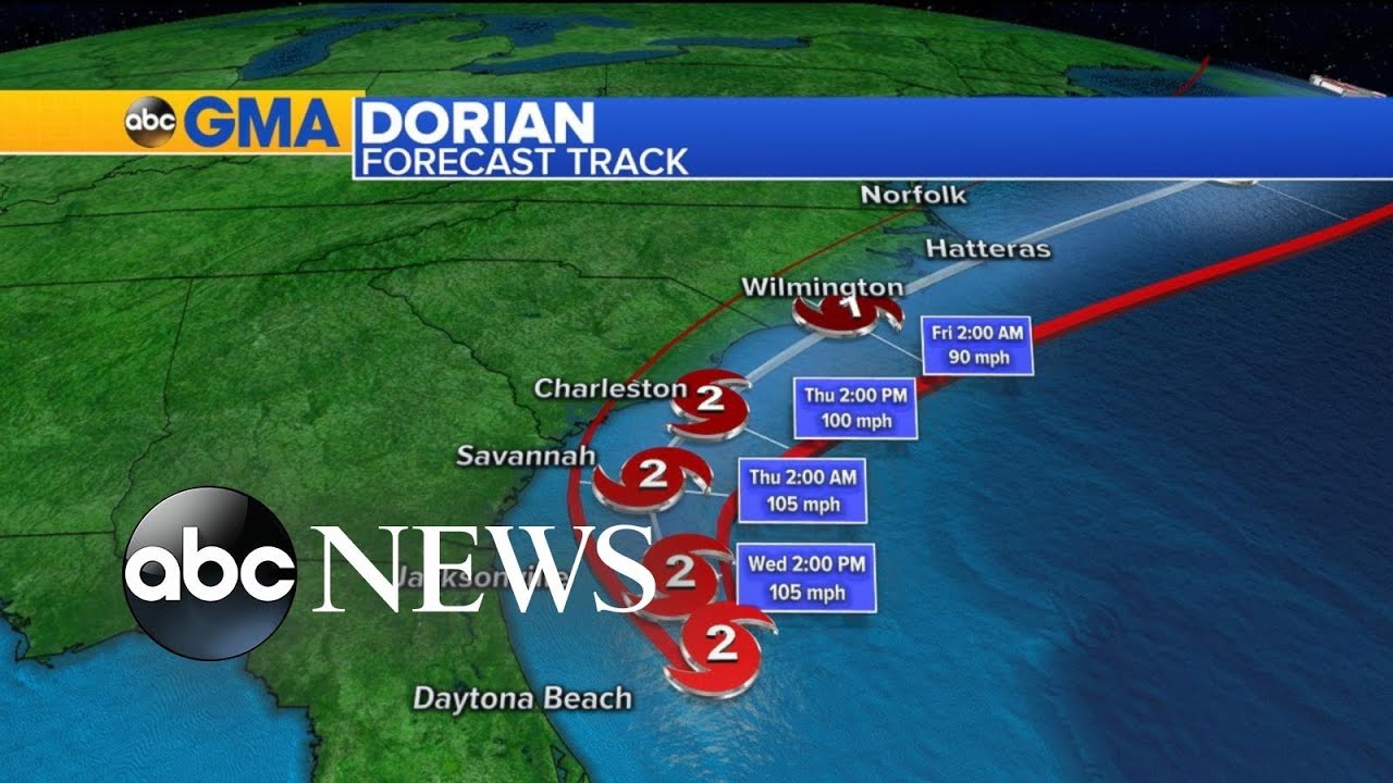 Hurricane Dorian makes its way up US East Coast | ABC News