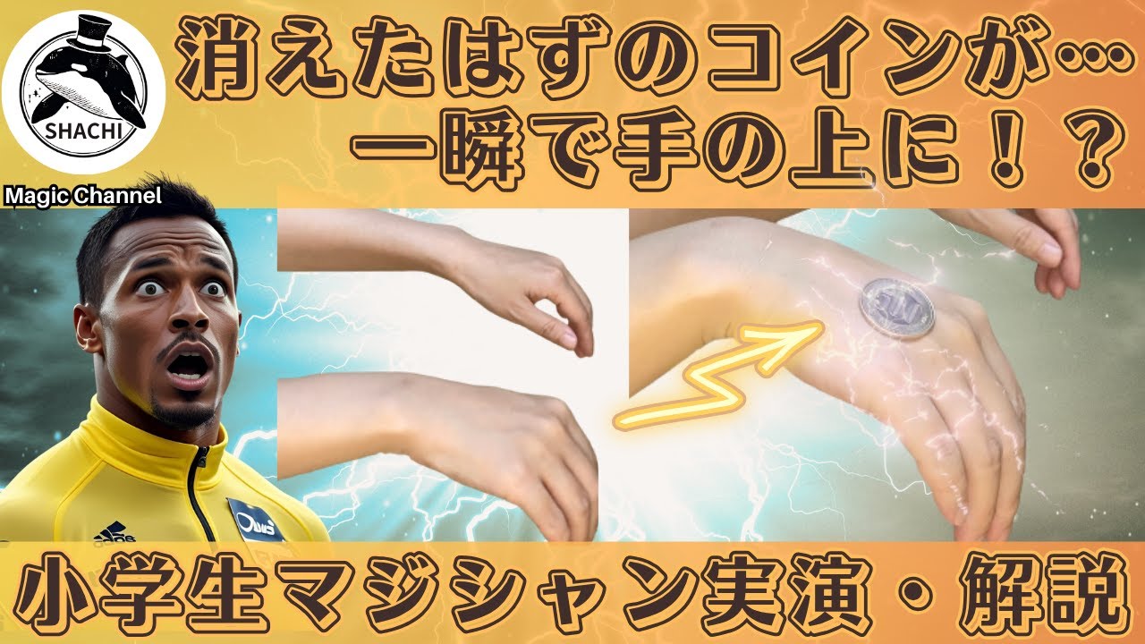 消えたはずのコインが…手の甲に戻ってくるマジック！？＃２６