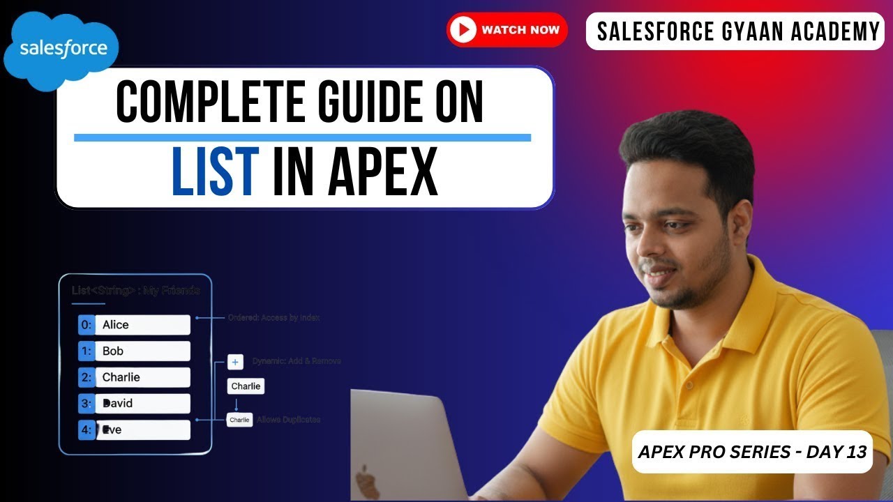 List in Apex Collection 🔥 | Complete Guide on List with Real-Life Examples | Apex Pro Series Day 13