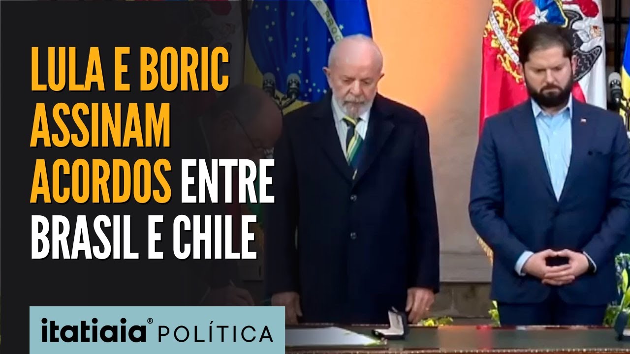 LULA E BORIC ASSINAM ACORDOS ENTRE BRASIL E CHILE APÓS REUNIÃO