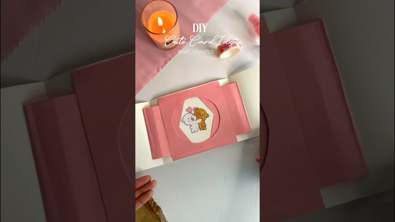 DIY Cute card ideas for y&rsquo;all💗 #aesthetic #cutecards #cardmakingtutorial #shorts #diycrafts