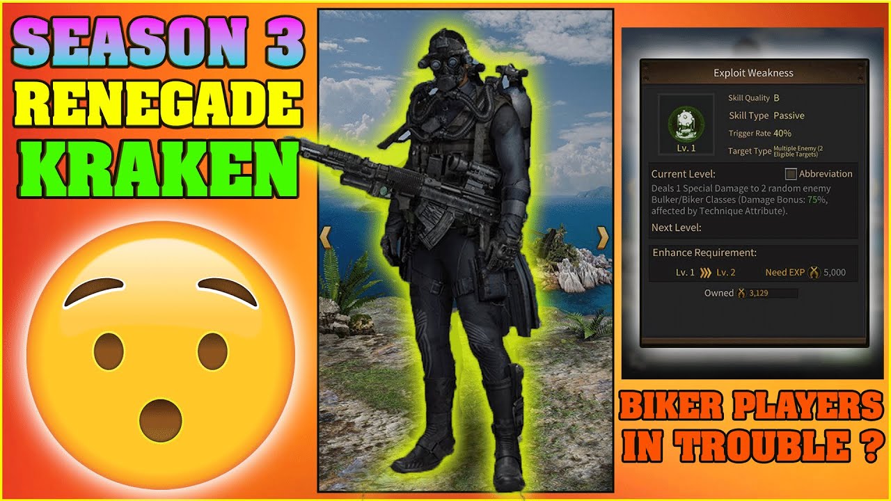 Season 3 Renegade KRAKEN Can A Big Problem For Biker Players !