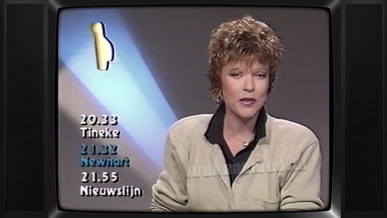 TV: Veronica - Leader, Omroepster Marijke Benkhard, Programma Overzicht (19870225)
