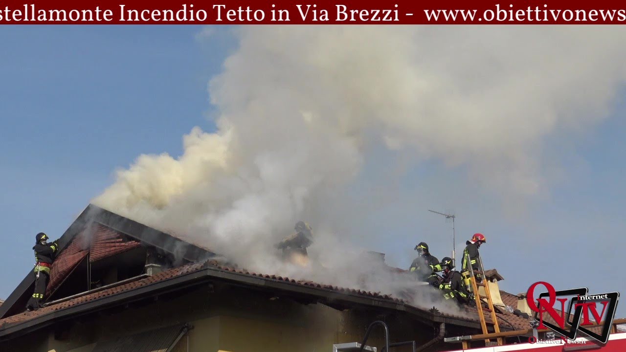 Castellamonte - Incendio Tetto in Via Brezzi