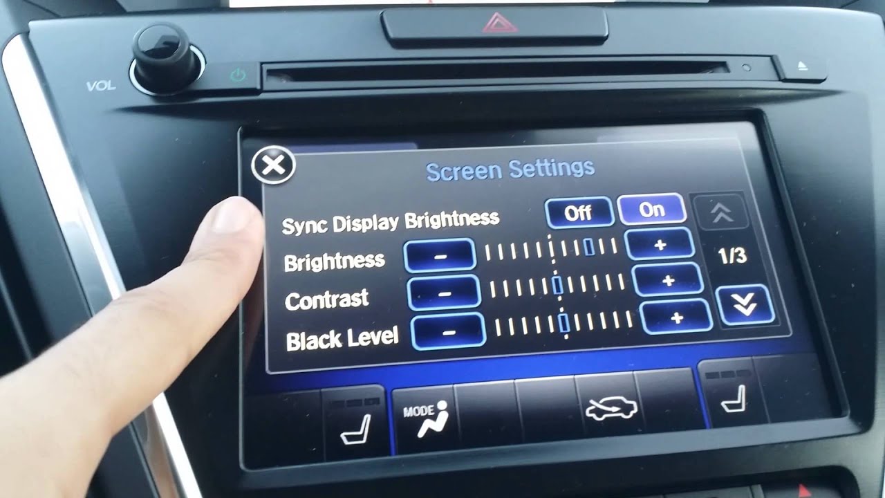 Adjust interior controls