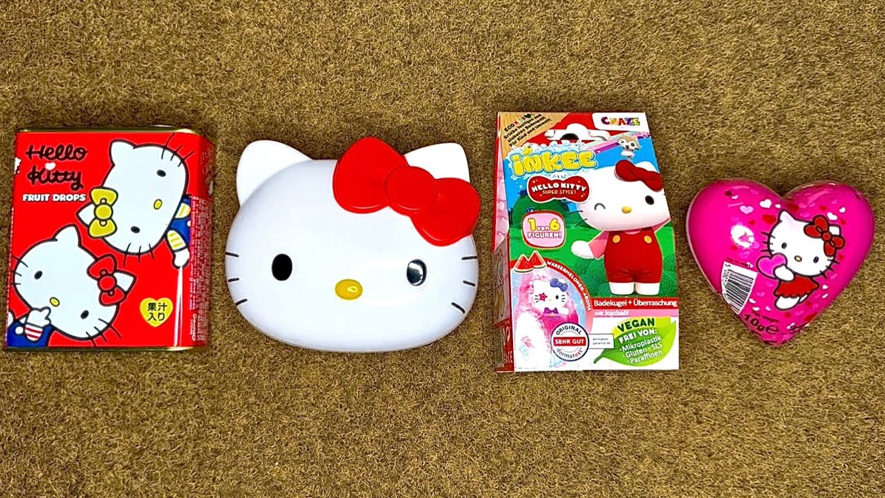🥰 HELLO KITTY funny Candy ASMR | Satisfying Sweets and Toys unboxing 