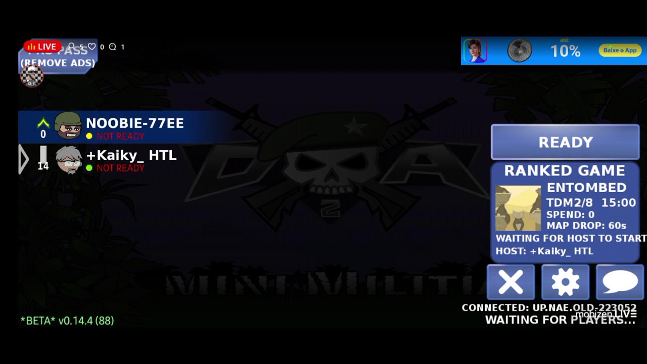 Mini Militia Classic Gameplay Kaiky Nível 14 no Rank