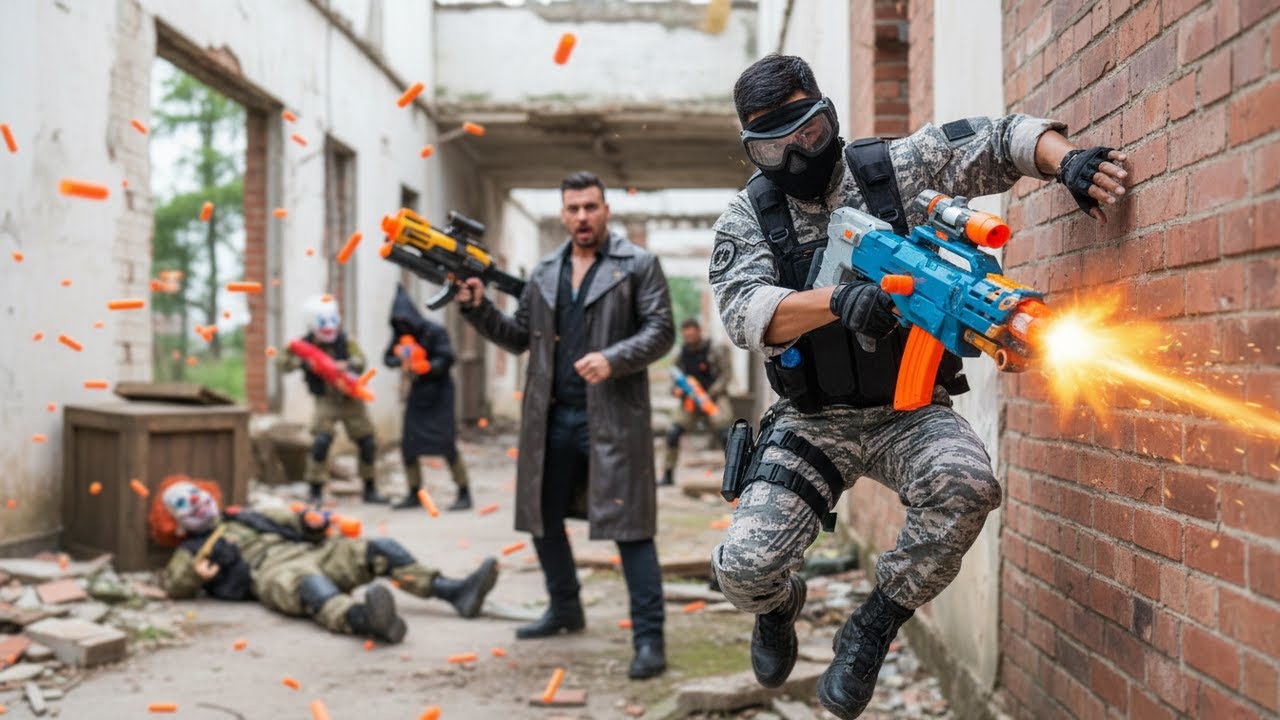 3T Nerf War: ALPHA Mission to Stop Crime with Nerf Guns! Epic Solo Battle!