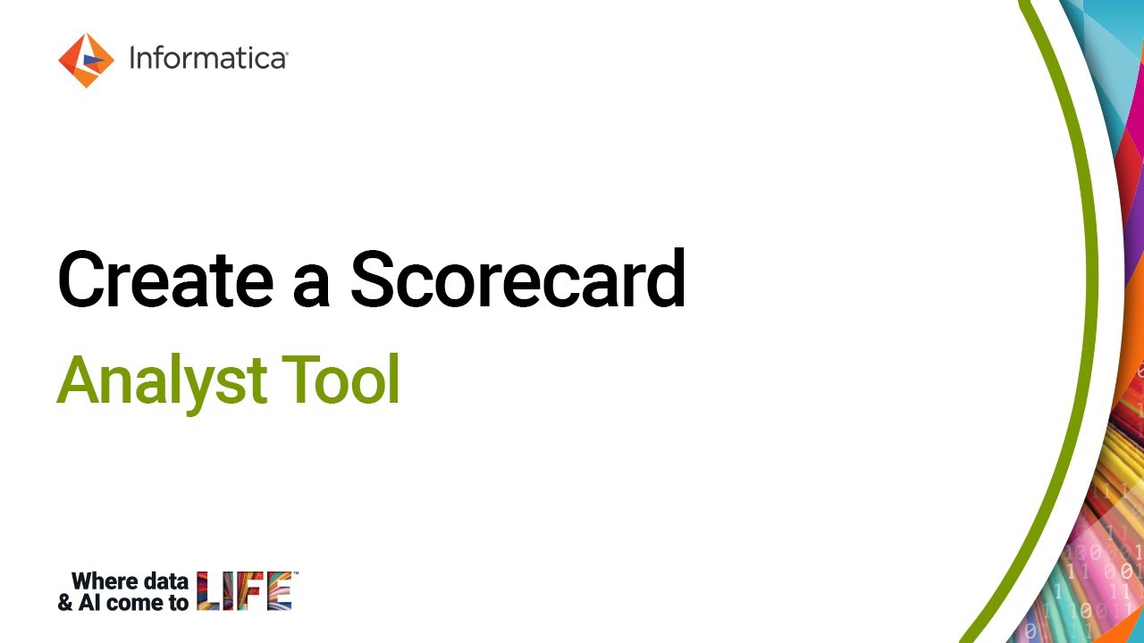 Create a Scorecard in Analyst Tool