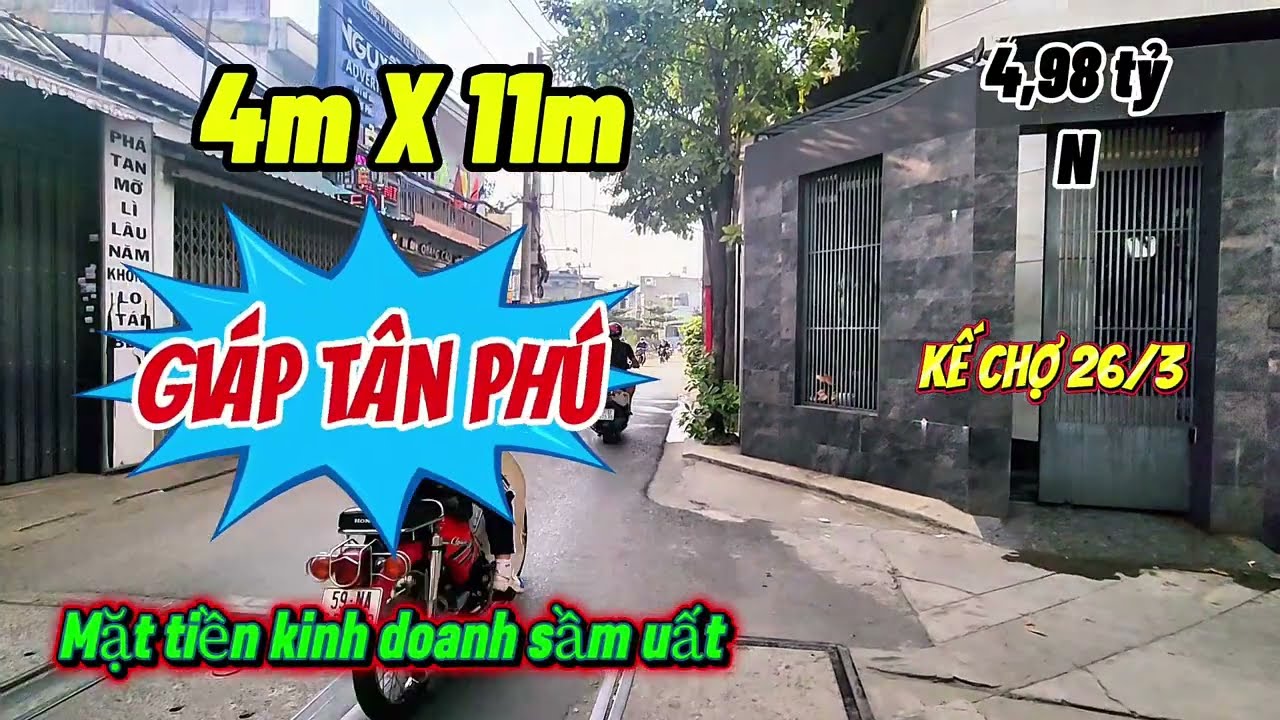 Bán nhà mặt tiền kinh doanh đường số 10 Bình Tân, 41m², hợp ở, kinh doanh, 3PN, kế chợ 26/3