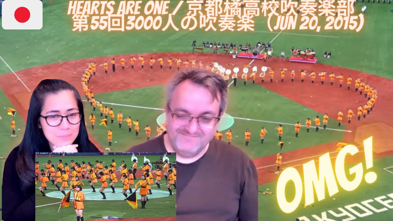 🇩🇰NielsensTv REACTS TO 🇯🇵  Hearts Are One / 京都橘高校吹奏楽部　第55回3000人の吹奏楽（Jun 20, 2015）-OMG😢💕👏
