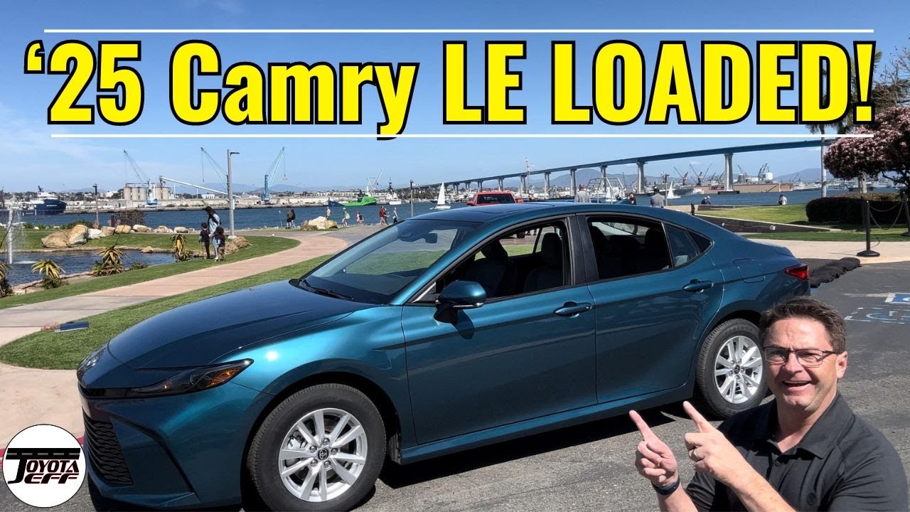 Camry LE 2025 года оснащена целым рядом стандартных функций — как внутри, так и снаружи!