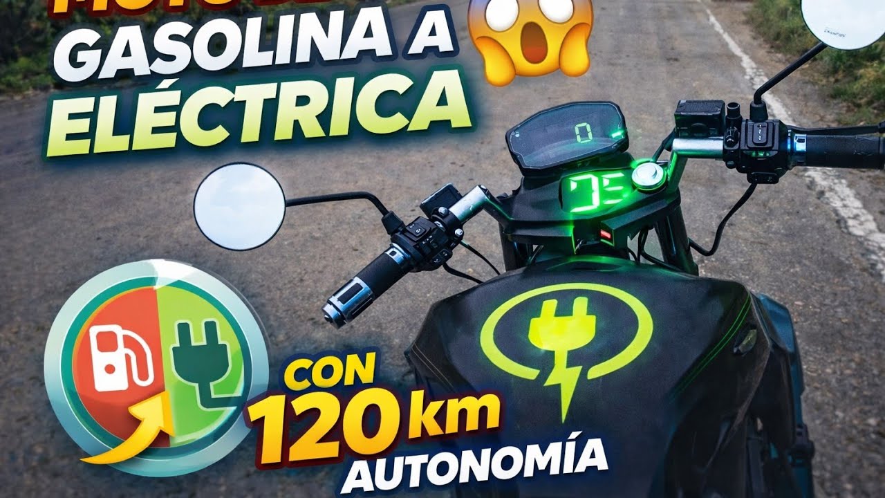 Moto casera  de gasolina a electrica, parte 5 