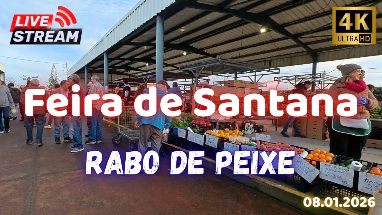 🎥 Feira de Santana (08.01.2026) - Rabo de Peixe -  Ribeira Grande - São Miguel - Azores 🌶️🥦🧅🍊