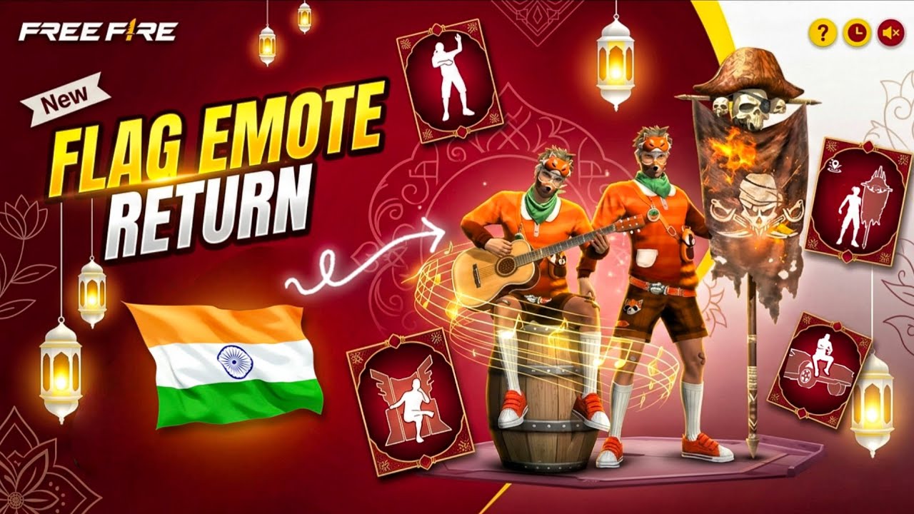 PIRATE FLAG EMOTE RETURN INDIA SERVER 😍🥳| FREE FIRE NEW EVENT | FF NEW EVENT | NEW EVENT FREE FIRE