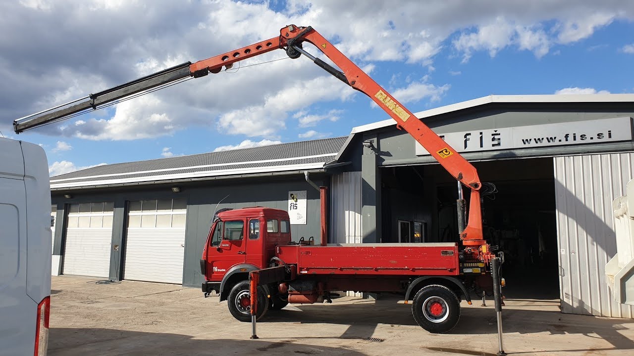 TRUCK MERCEDES 1628 4X2 STAKE BODY + CRANE PALFINFER PK 22000 ELA FI&Scaron; TRUCKS & MACHINERY SLOVENIA